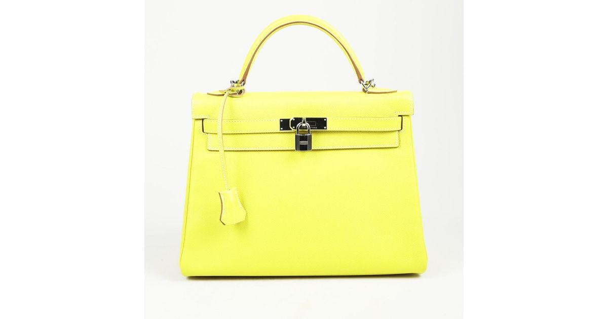yellow kelly bag