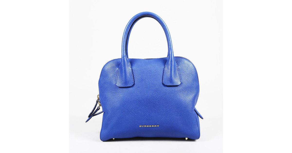 Burberry Pre Owned Blue Leather Handbags