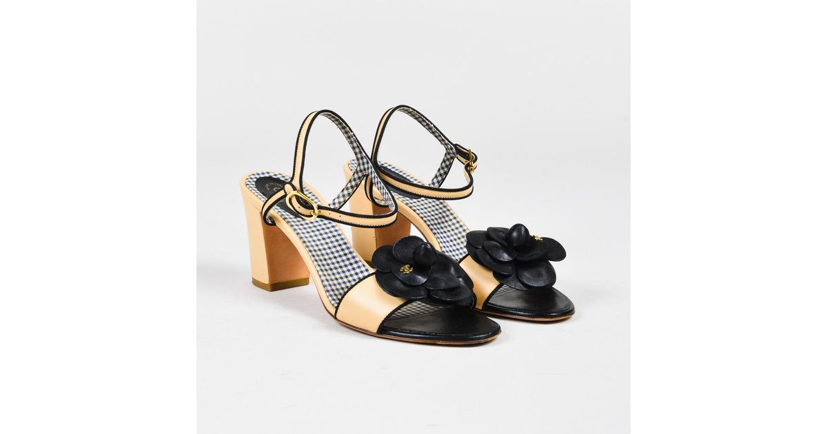 chanel cream sandals