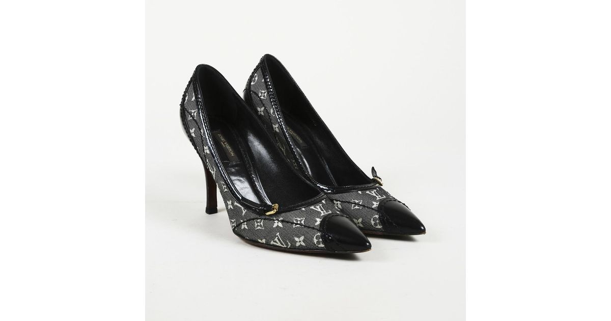louis vuitton black and white heels