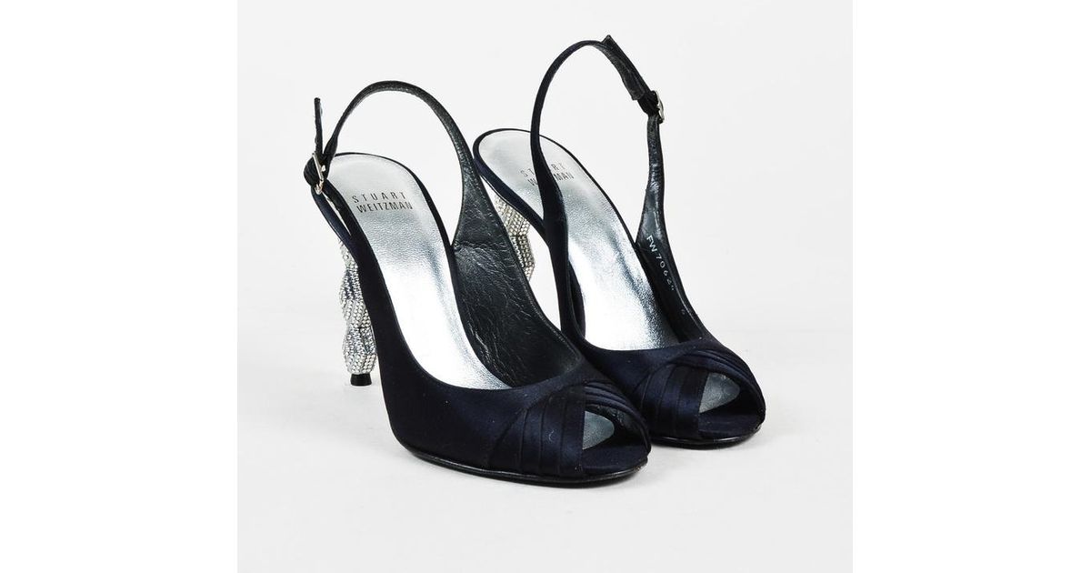 stuart weitzman satin pumps