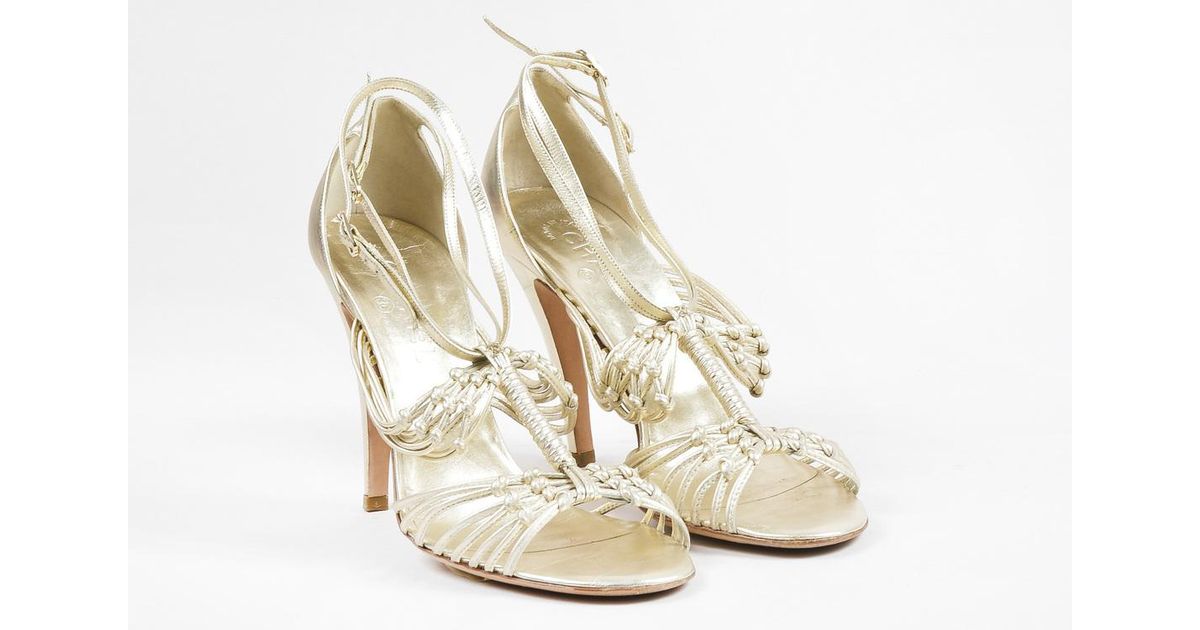 light gold sandals