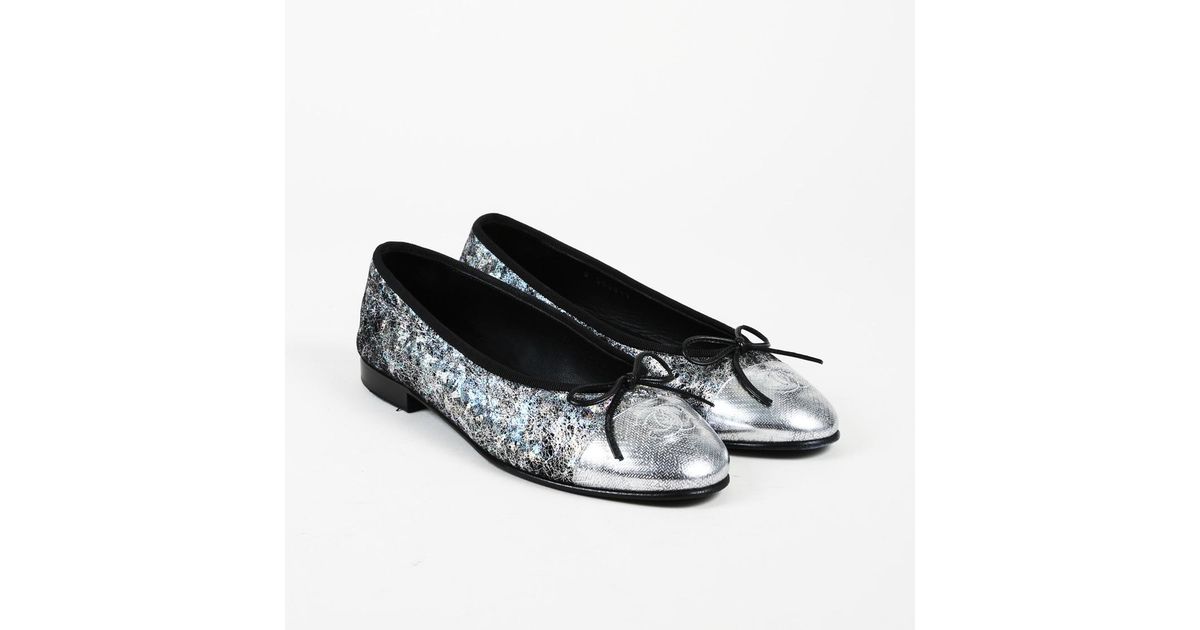 iridescent ballet flats