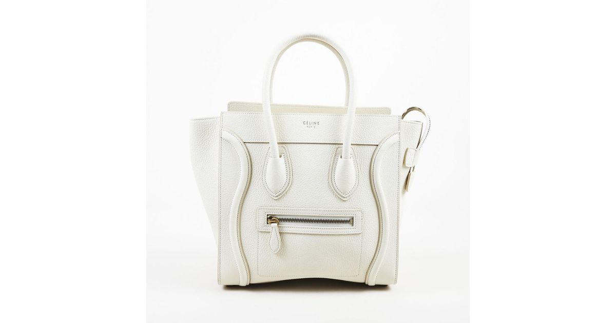 celine white tote bag
