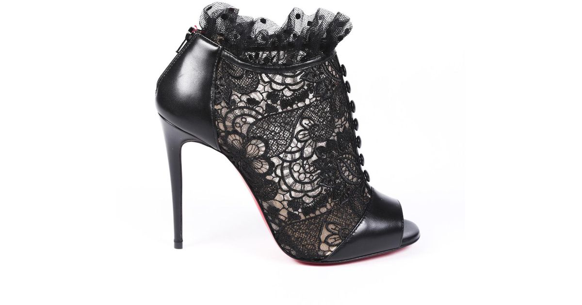 louboutin lace booties