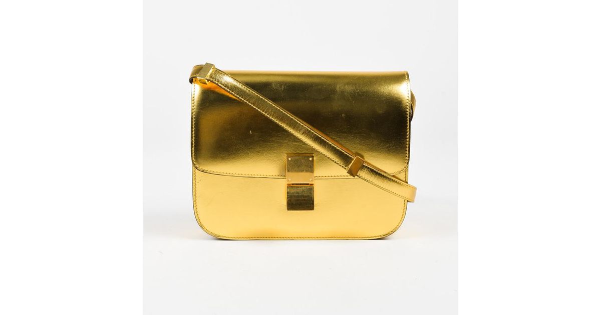 gold celine bag