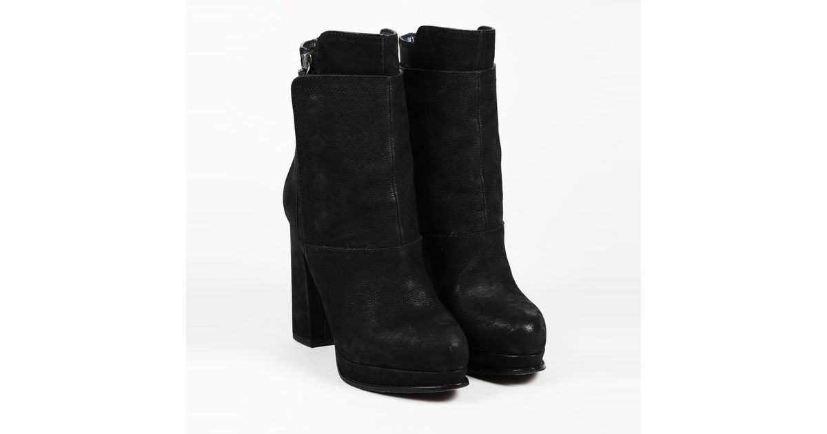 vera wang black ankle boots