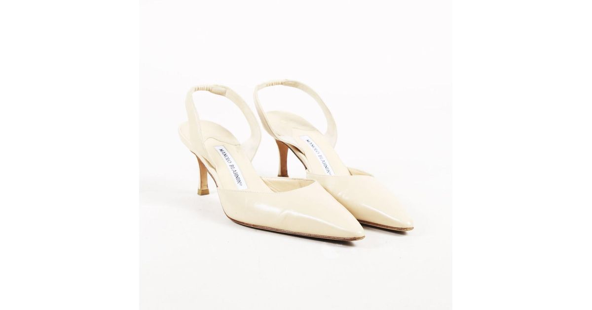 cream sling back shoes