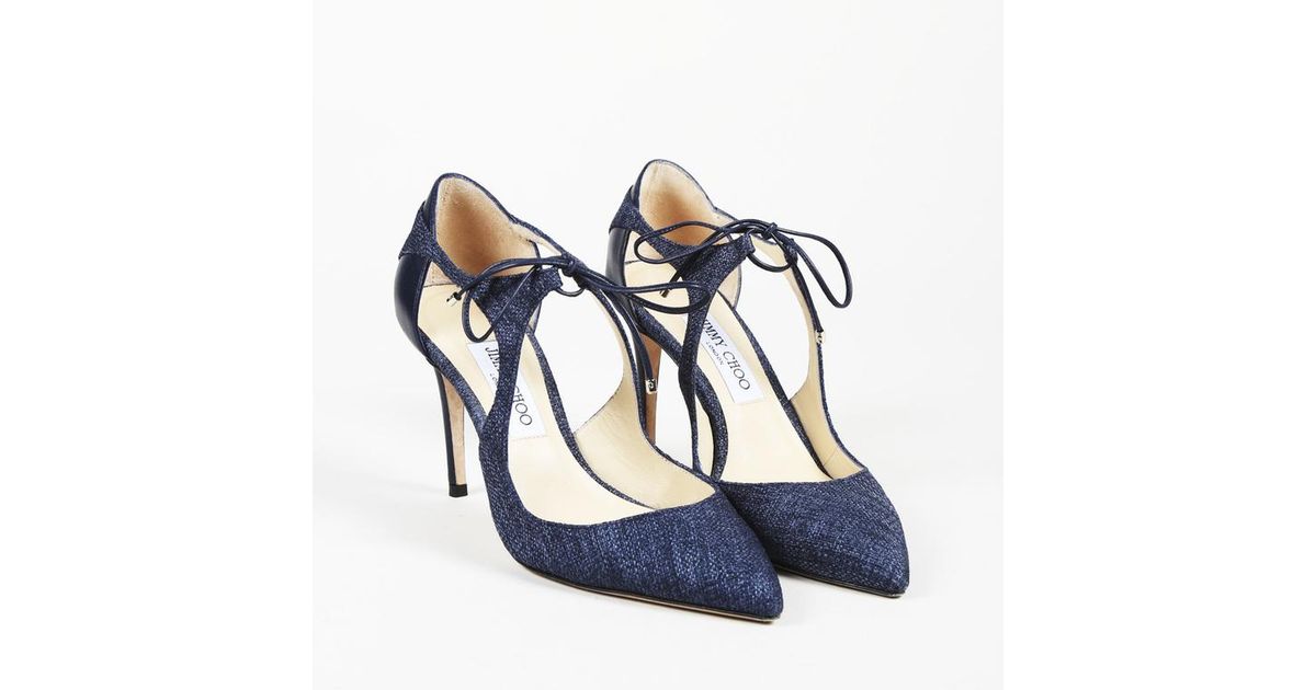 jimmy choo lace up pumps