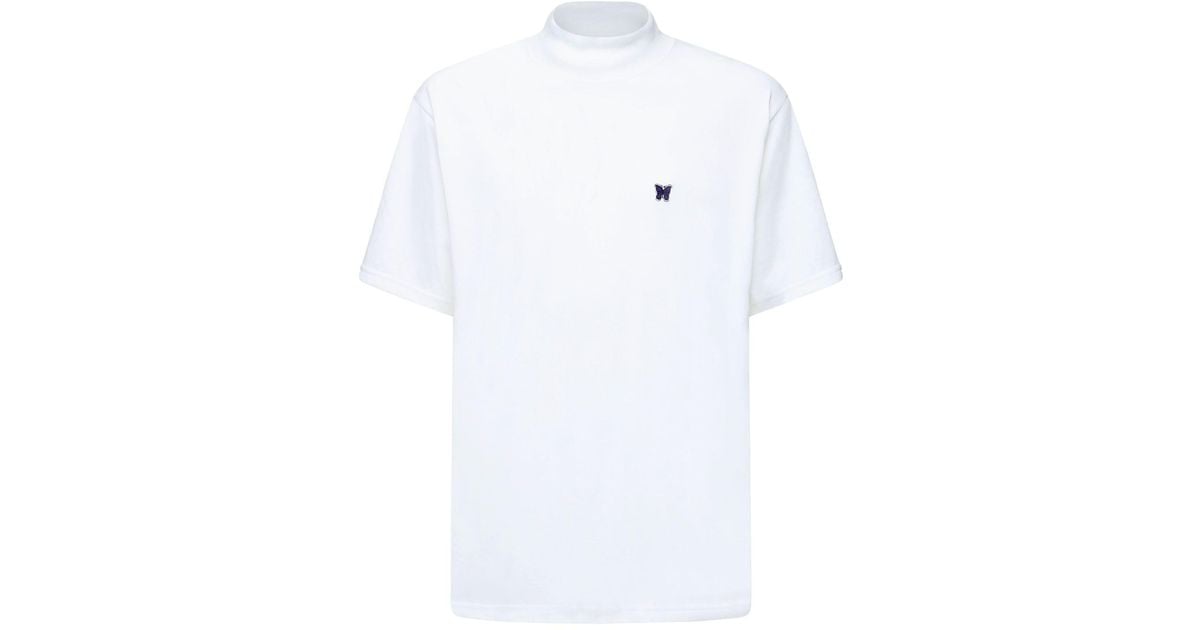 Needles Oversize Logo Embroidery T-shirt in White for Men | Lyst