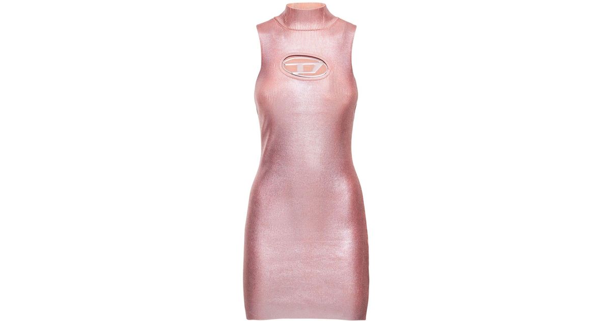 セットアップ DIESEL M-VERA KNITTED MINI DRESS Diesel M-Onerva Mini Dress | Neutrals | FARFETCH