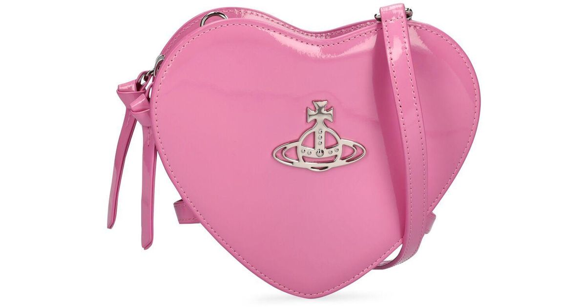 Vivienne Westwood Louise Heart Leather Crossbody Bag in Pink | Lyst