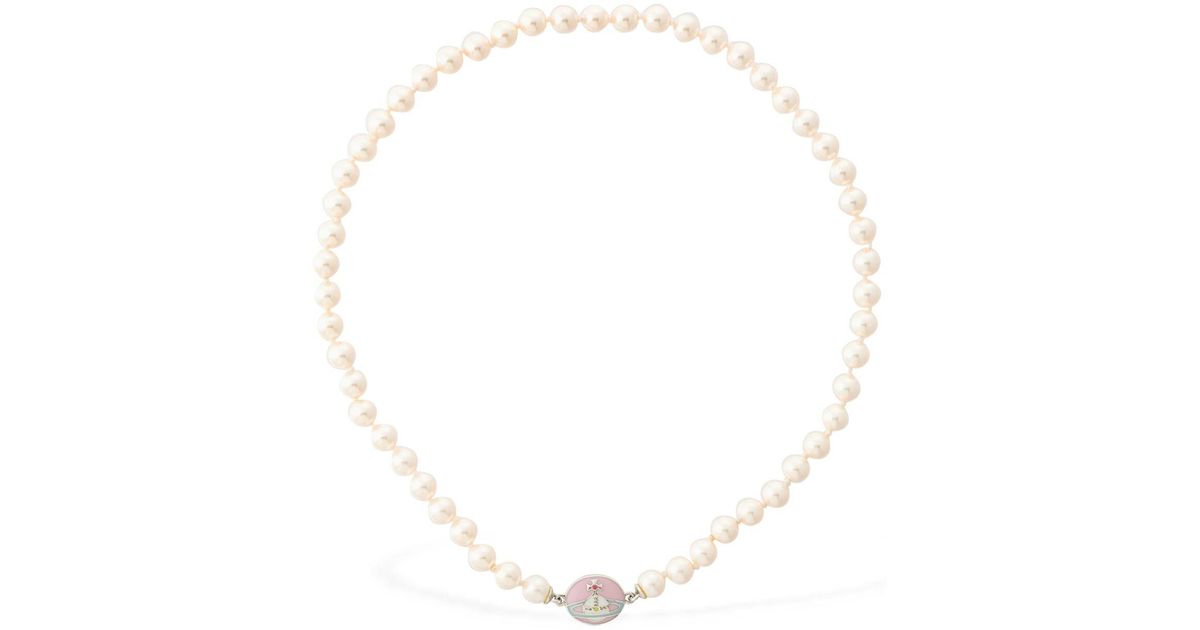 Vivienne Westwood Loelia Imitation Pearl Chain Necklace | Lyst UK