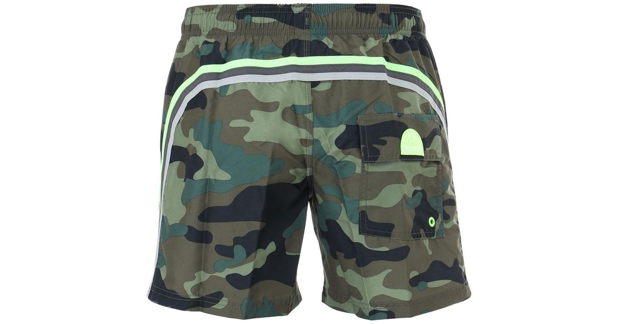 Sundek Synthetic Camouflage Print Nylon Swim Shorts in Army Camo (Green) for Men Lyst