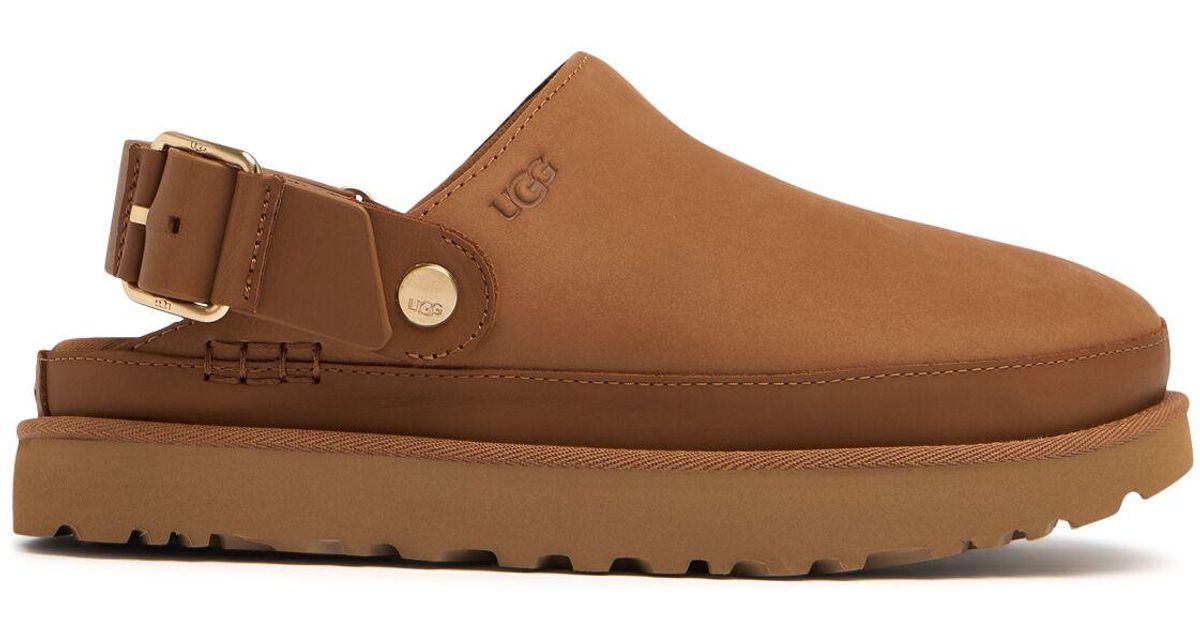 UGG W Goldenstar Villa スエードミュール 25MM Ugg: W Goldenstar Villa Clog in Mustard Seed – The Vogue