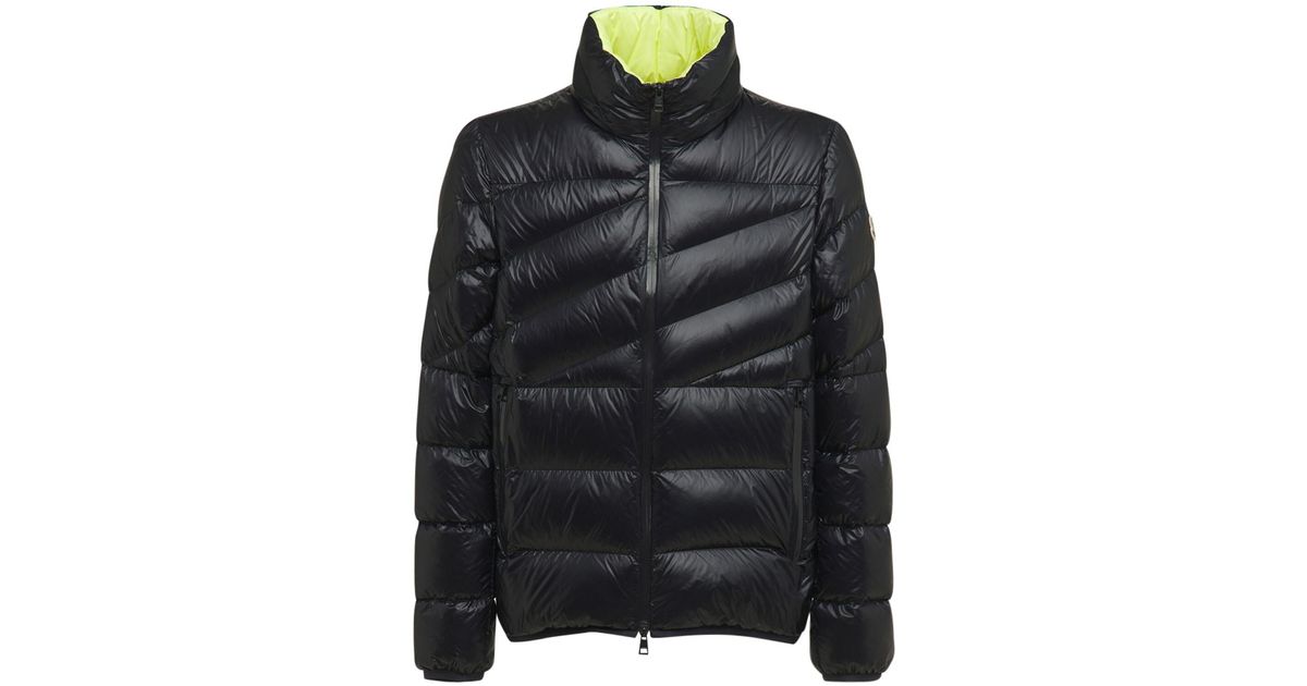 Moncler Hanin Shiny Micro Ripstop Down Jacket in Navy (Blue) for Men ...