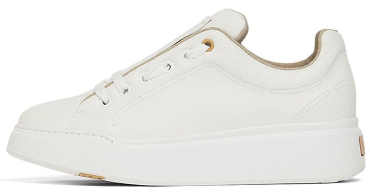 Max Mara 50mm Maxiv Leather Sneakers in White Lyst