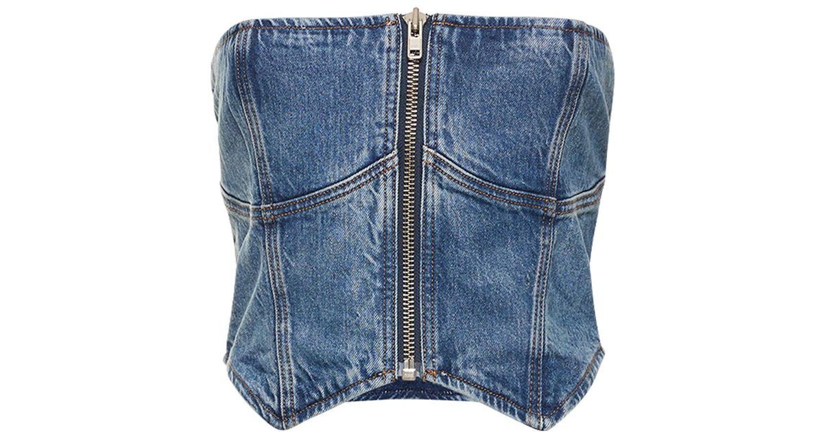 Andi Denim Bustier Top