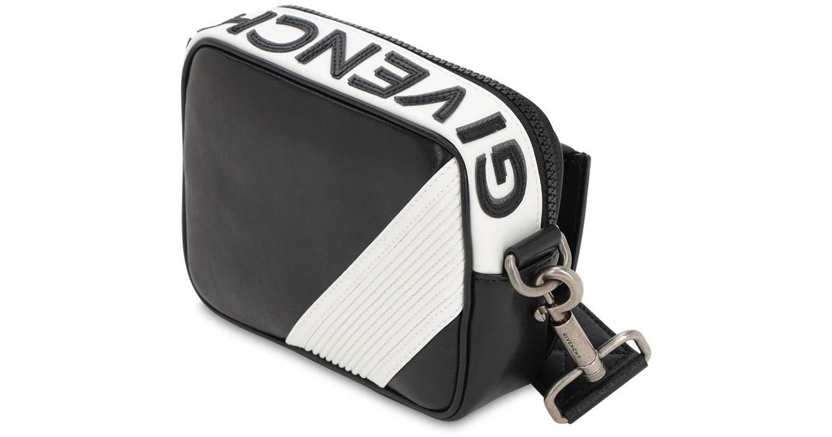 Givenchy Mc3 Reverse Logo Leather Crossbody Bag in Black for Men | Lyst