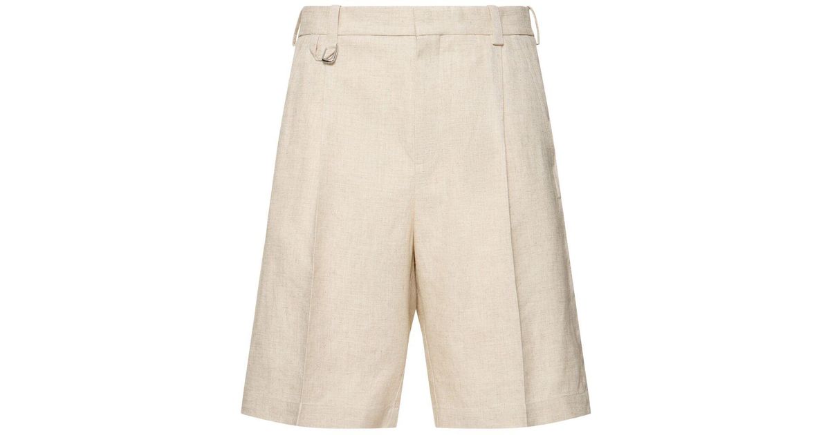 Jacquemus Le short melo リネンブレンドショートパンツ メンズ Jacquemus Le Short Melo リネンブレンドショートパンツ