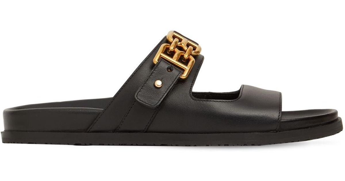 Bally 20mm Emma Leather Slide Sandals in Black | Lyst Australia