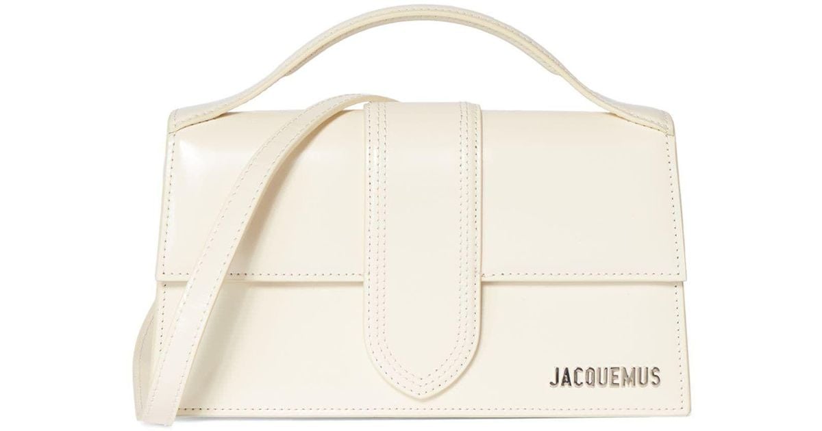 Jacquemus Le Grand Bambino Leather Top Handle Bag in Natural Lyst