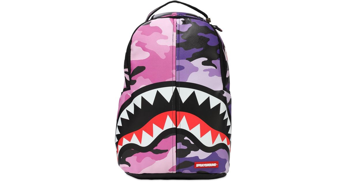 Sprayground Split Camo Backpack in Purple for Men | Lyst
