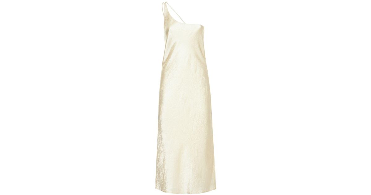 Third Form Crush Bias One Shoulder Satin Midi Dress in White | Lyst UK