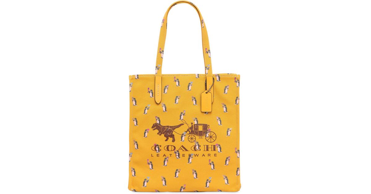 coach yellow tote
