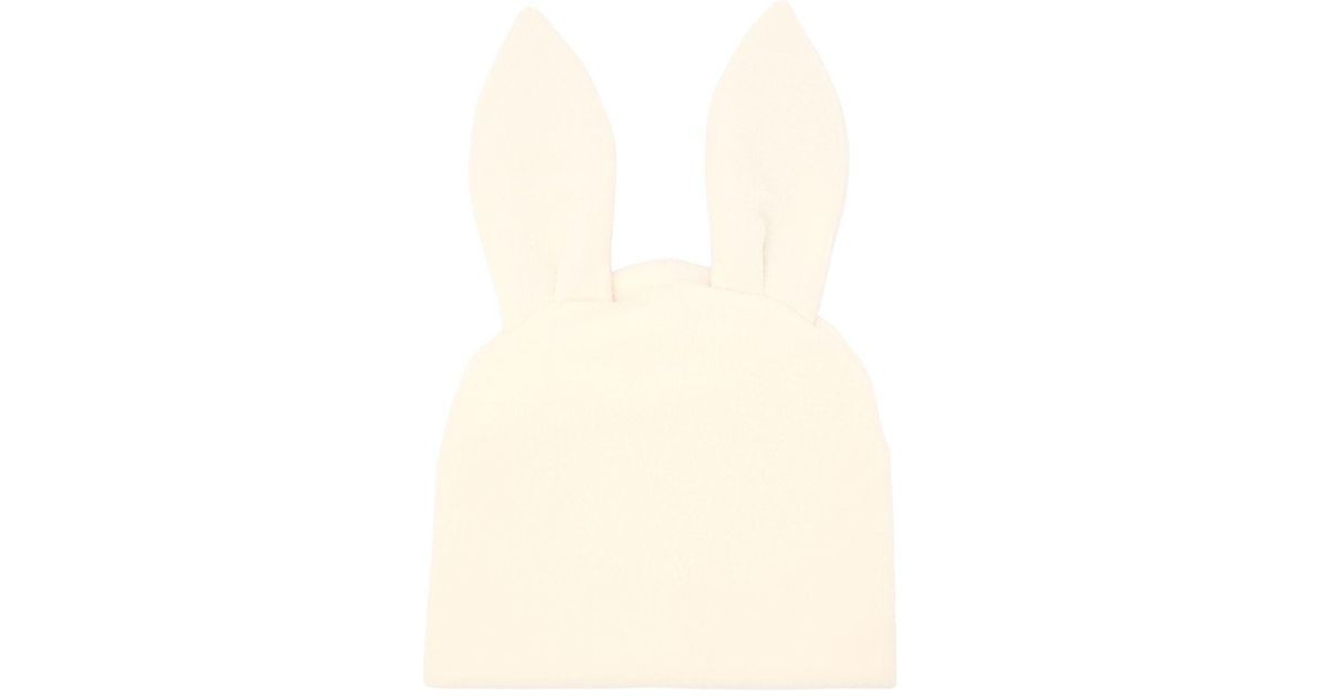 Comme des Garçons Rabbit Ears Fleece Beanie Hat in White for Men - Lyst