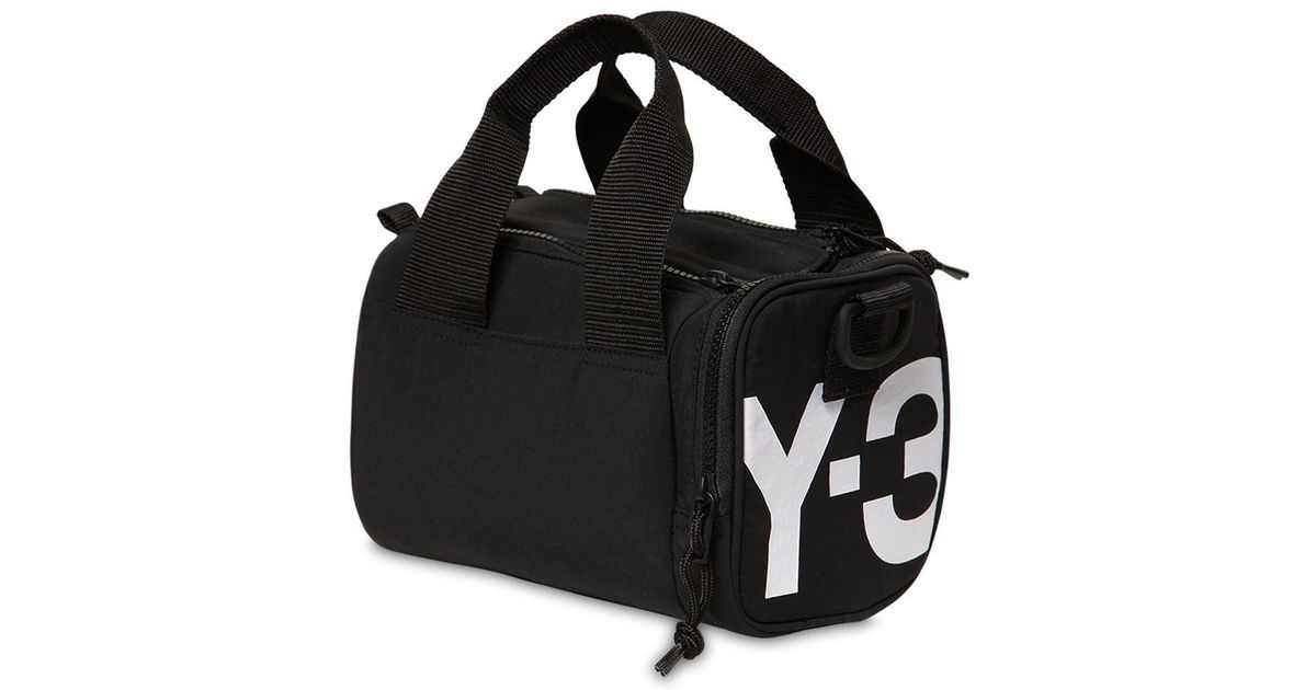 Y-3 Mini Nylon Duffle Bag in Black for Men | Lyst