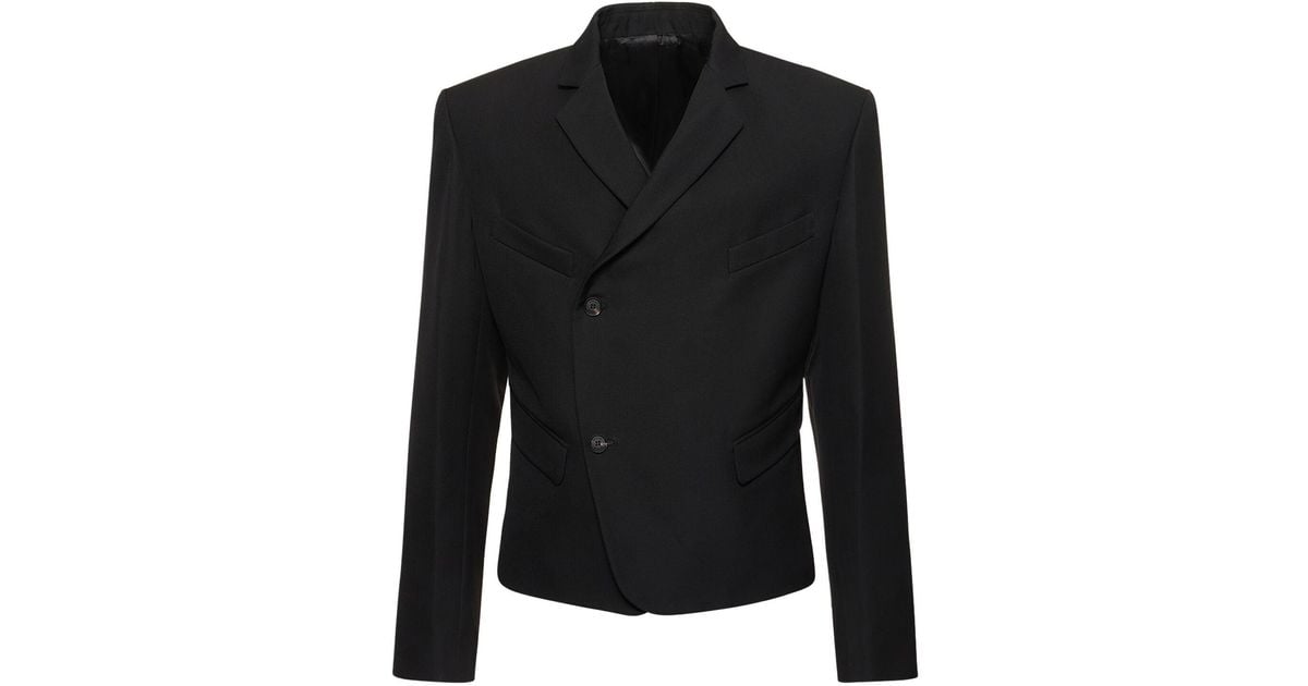 Egonlab Virgin Wool Boxy Blazer in Black for Men | Lyst