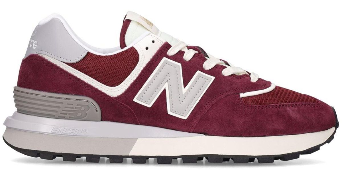 New Balance Leather 574 Sneakers in Burgundy (Purple) for Men | Lyst UK