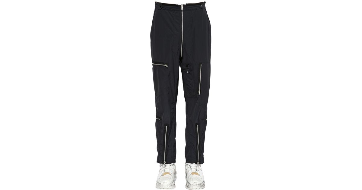 Maison Margiela Synthetic Nylon Ripstop Cargo Pants in Black for Men | Lyst