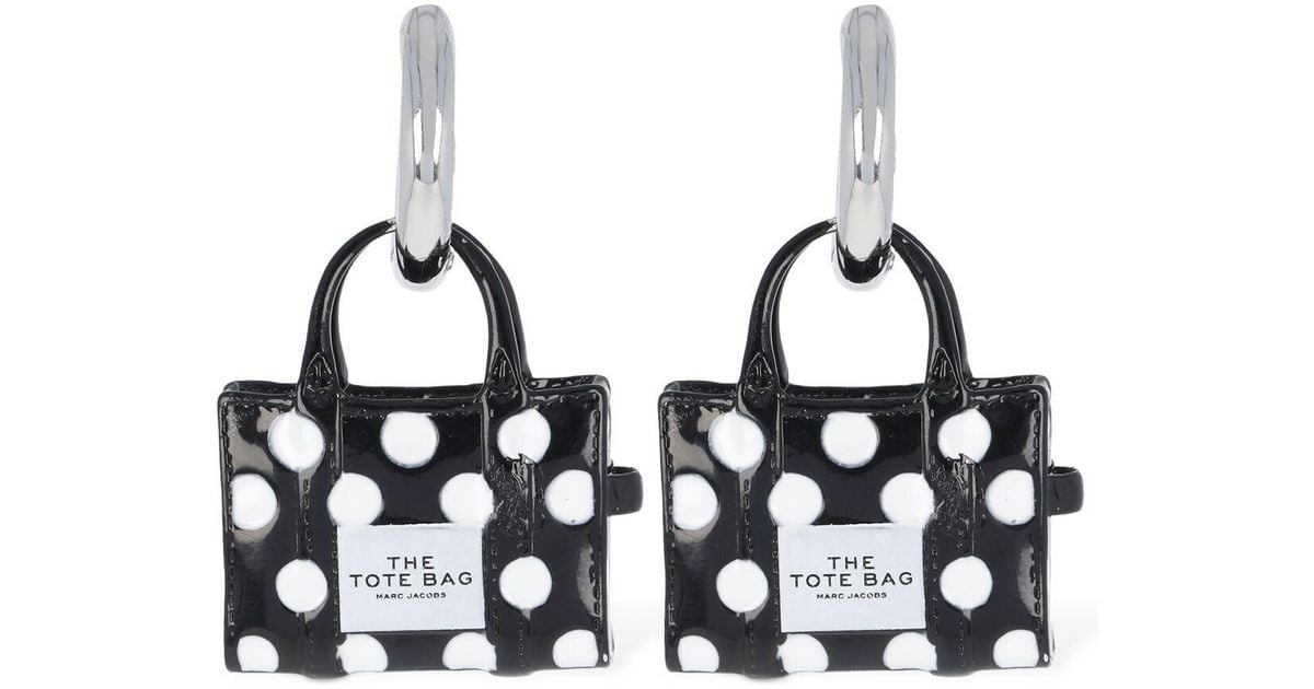 Marc Jacobs Polka Dot Tote Earrings in White Lyst