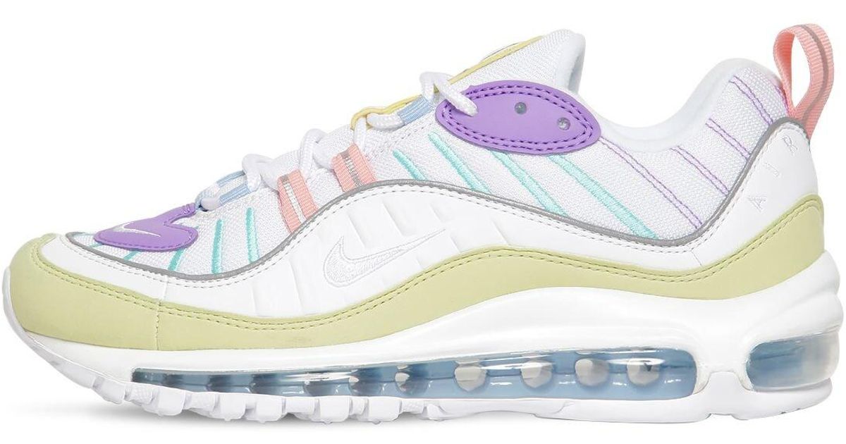 Nike Synthetic Pastel Air Max 98 Trainers in Green (White) | Lyst Australia