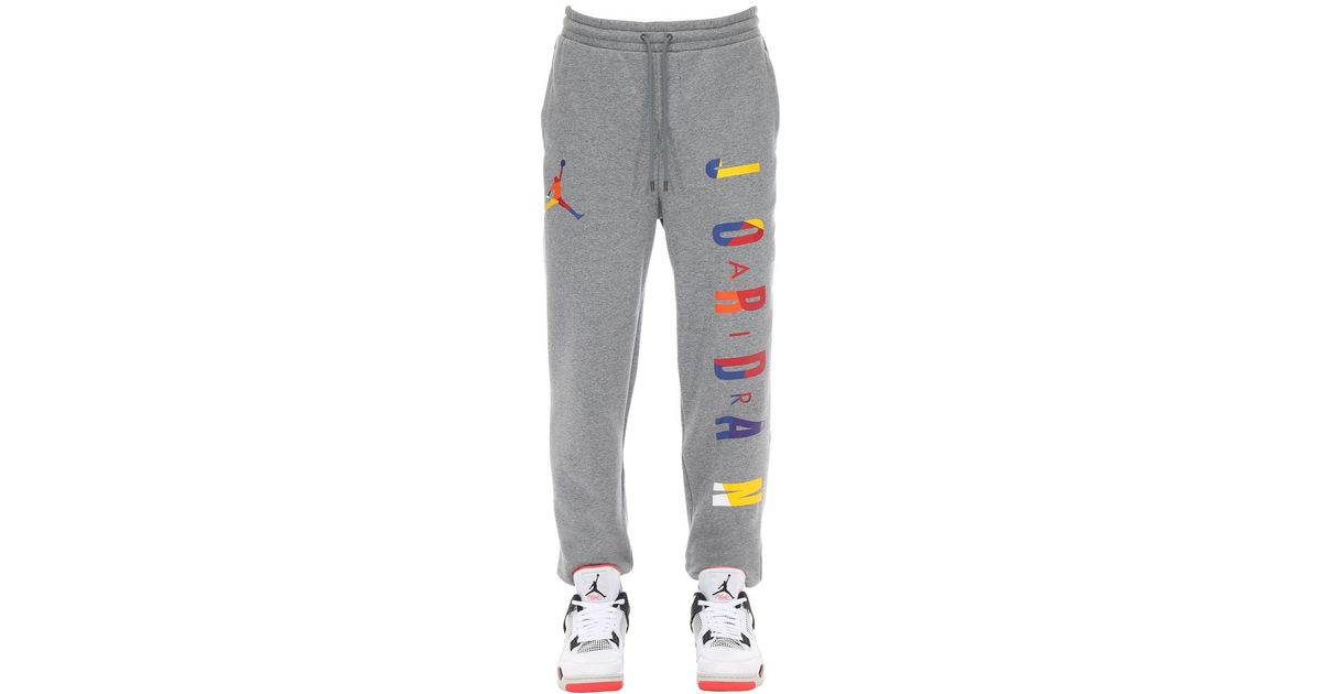 Nike Air Jordan Cotton Blend Sweatpants in Grey for Men | Lyst Canada