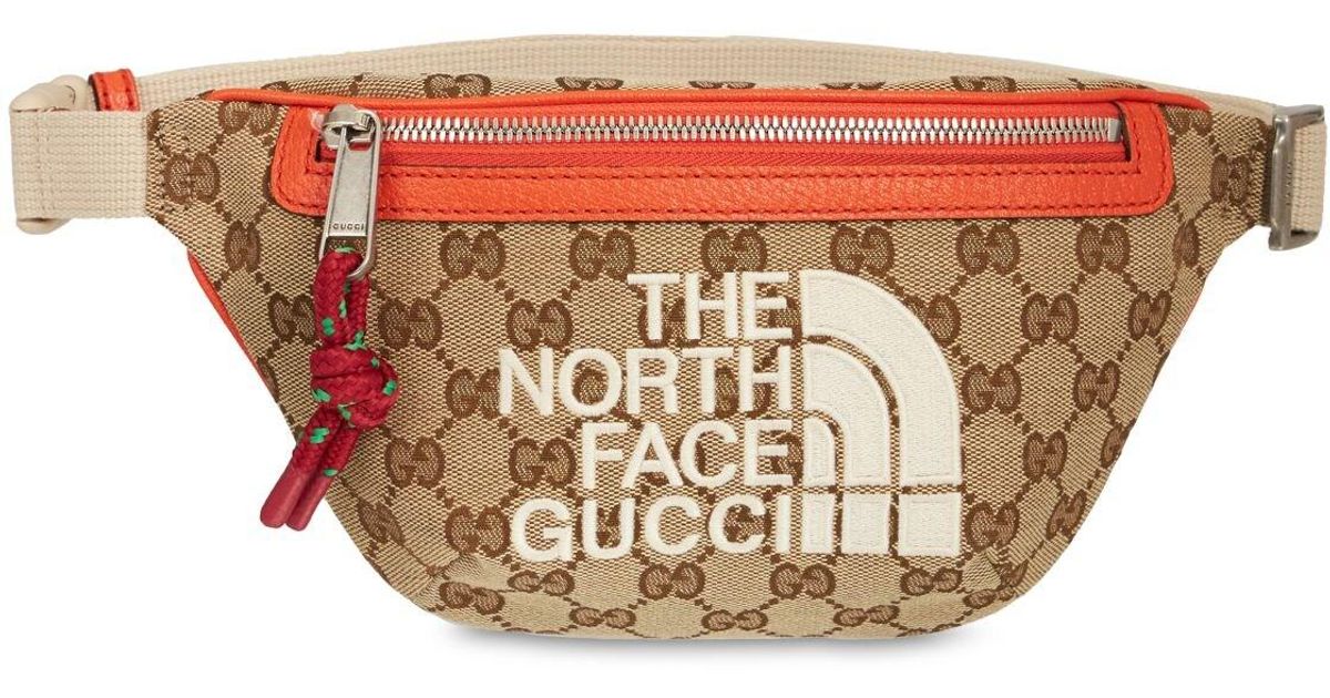 Sac Banane En Toile X The North Face Gg Gucci pour homme | Lyst