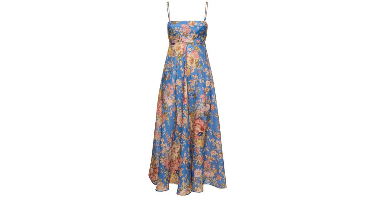 パーティードレス ZIMMERMANN august linen bandeau dress 1982DRS242 zimmermann-Multicolor-August-
