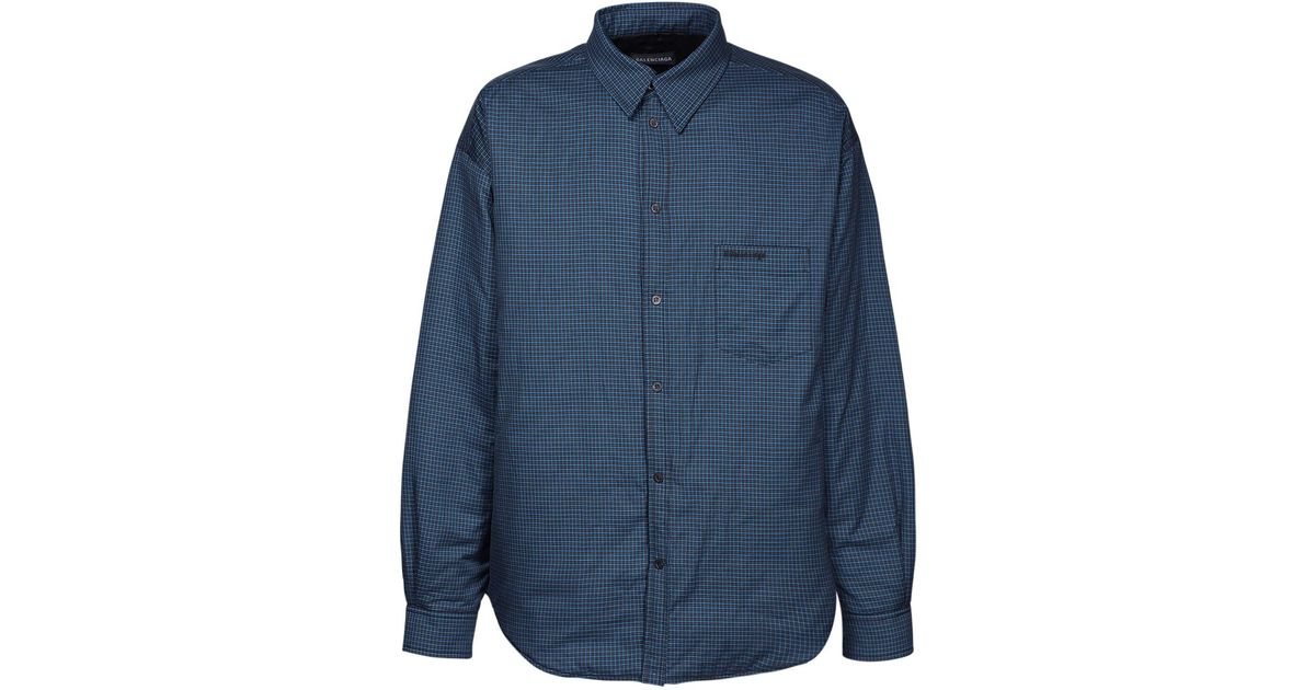 balenciaga padded flannel