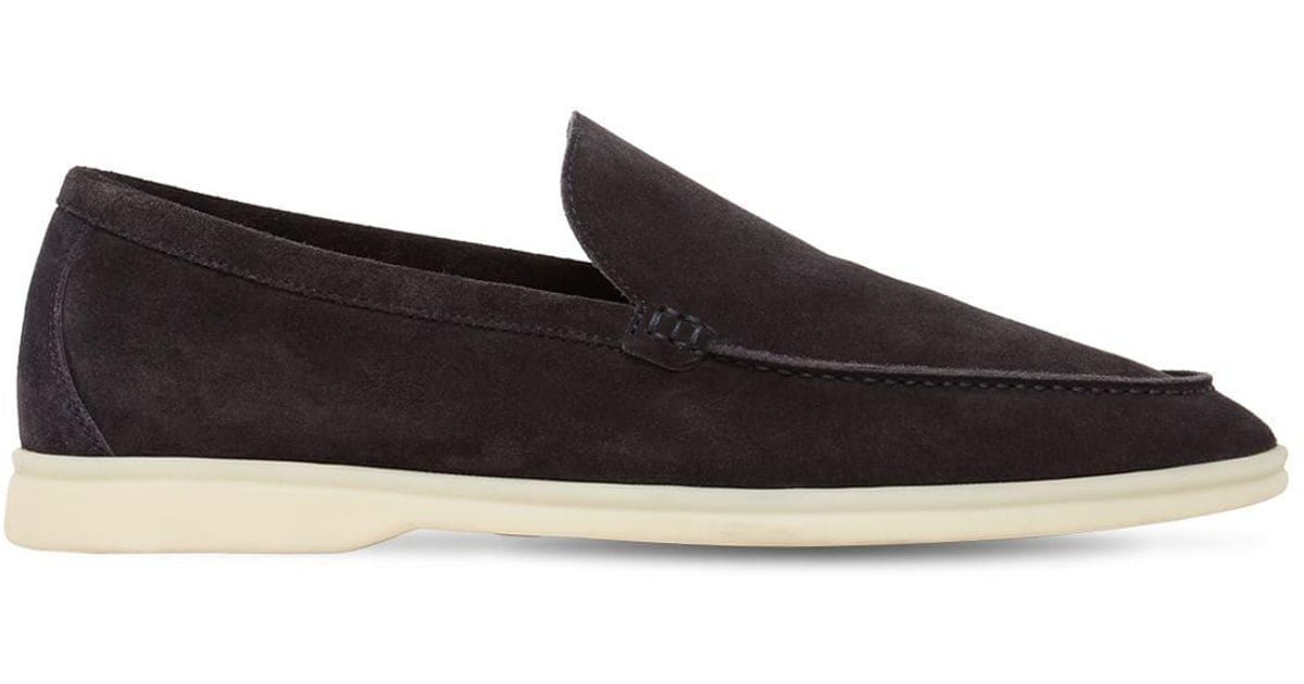 Loro Piana Summer Walk Suede Loafers for Men - Lyst