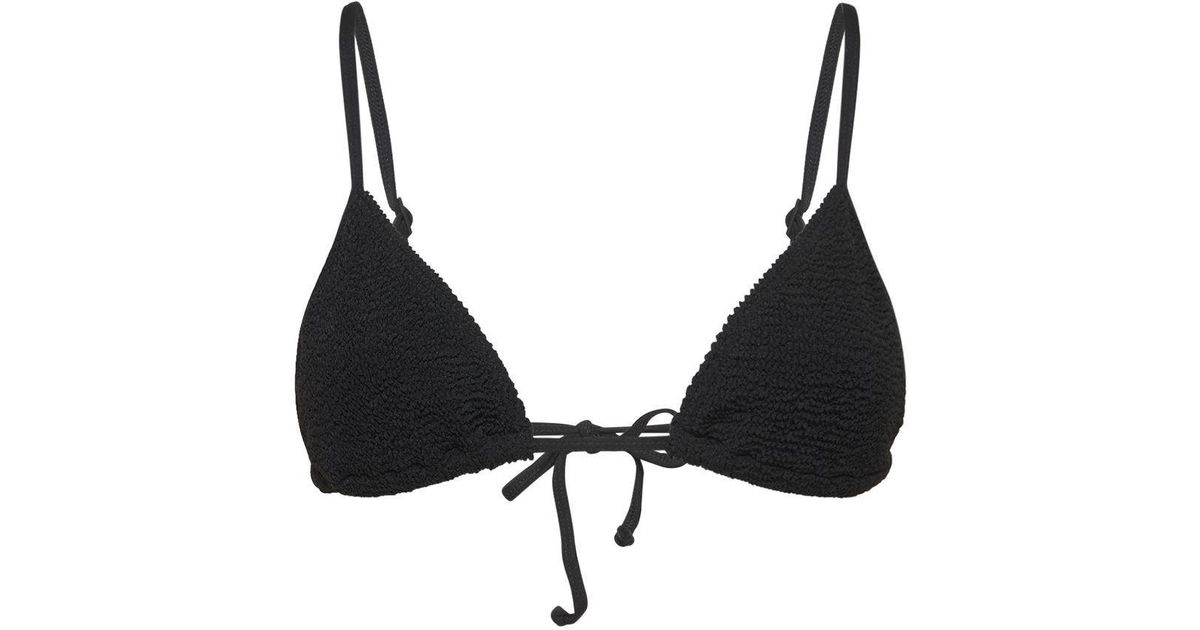 Bondeye Luana Triangle Bikini Top in Black | Lyst