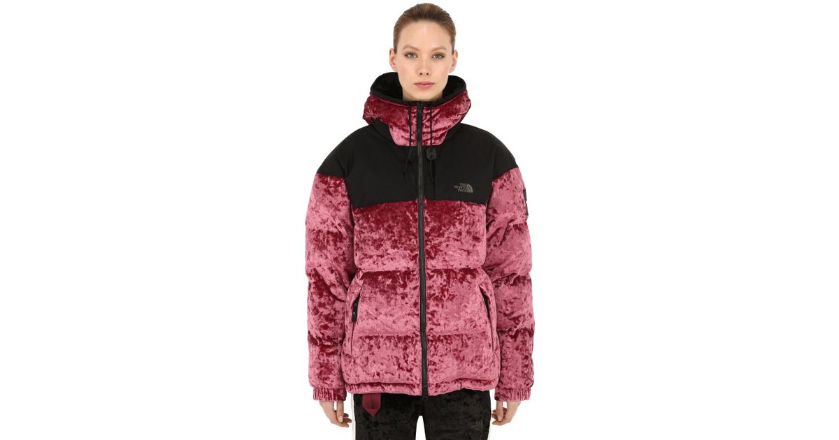velvet nuptse jacket