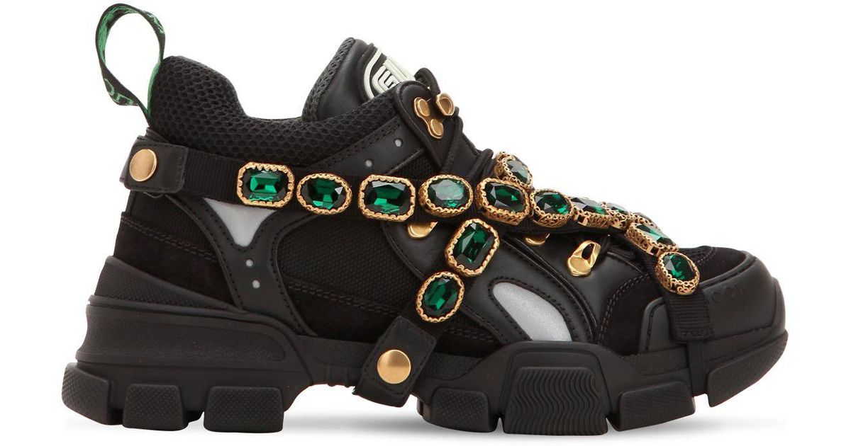 gucci sneakers with removable crystals