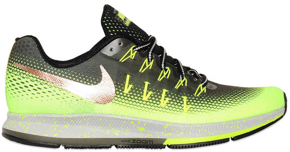 Nike Green Air Zoom Pegasus 33 Shield Running Shoes for men Nike Green Air Zoom Pegasus 33 Shield Running Shoes for men