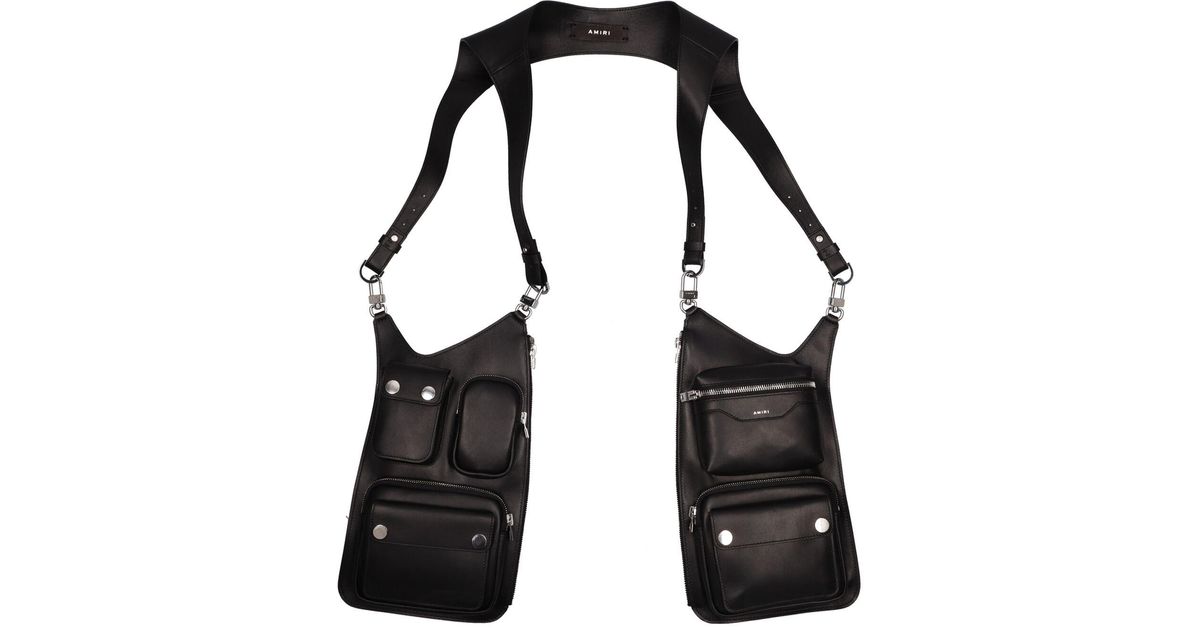 Amiri 2.0 Leather Harness Bag in Black for Men | Lyst