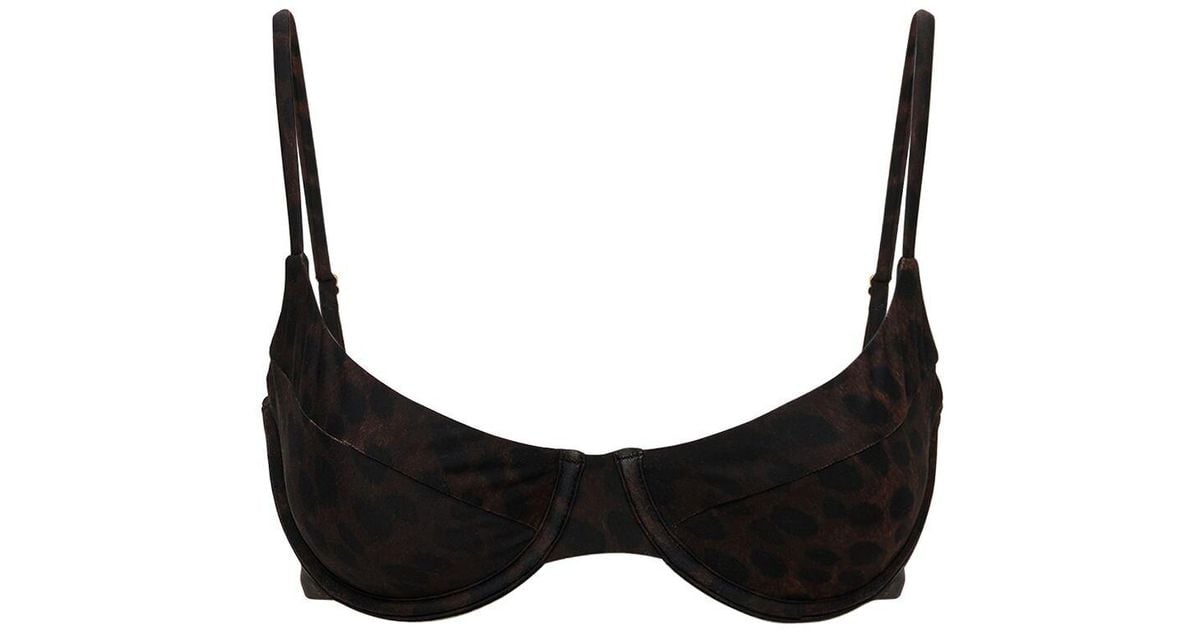 WeWoreWhat Lvr Exclusive Vintage Bikini Top in Black/Brown (Black) | Lyst