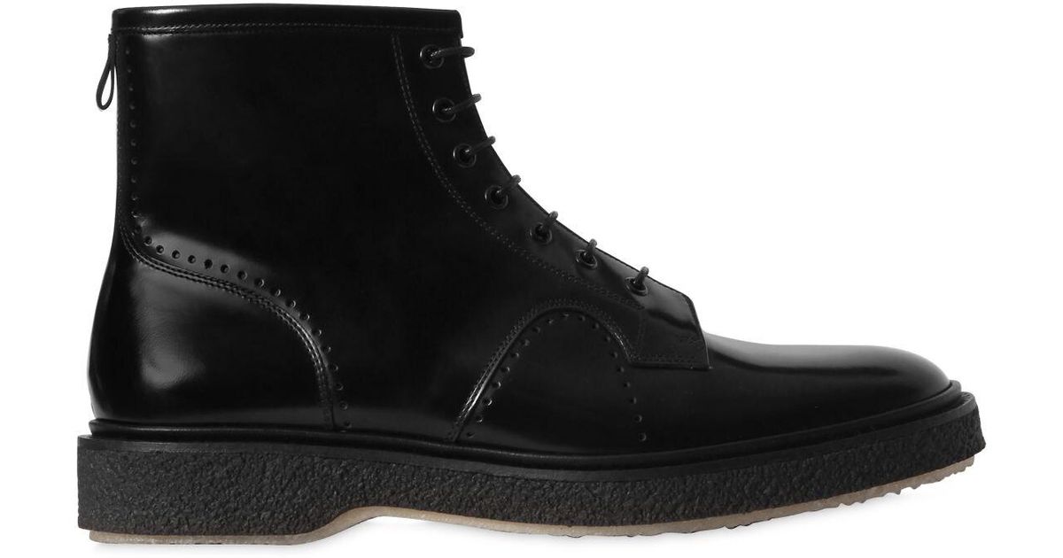Adieu Polished Leather Boots in Black for Men - Lyst