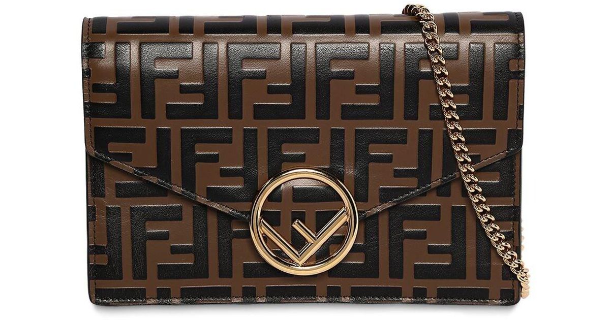 fendi leather wallet on chain