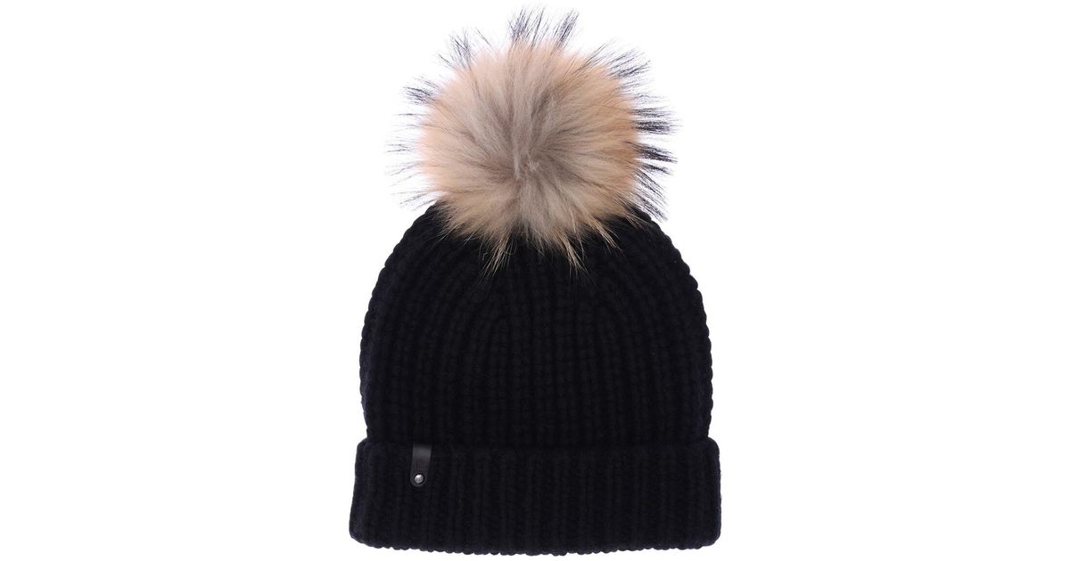 Mackage Doris Cashmere \u0026 Wool Hat W/fur 